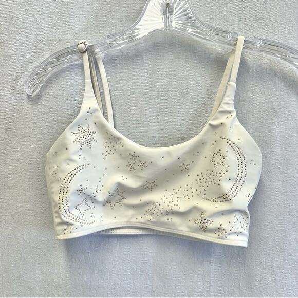 Beach Riot white studded lunar sports bra swim top size small-medium - Picture 2 of 15